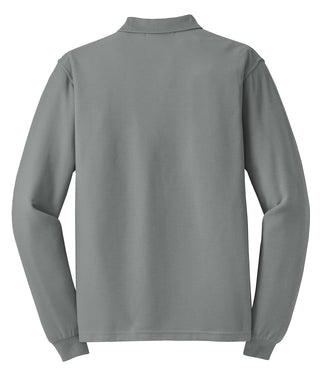 Port Authority Silk Touch Long Sleeve Polo (Cool Grey)