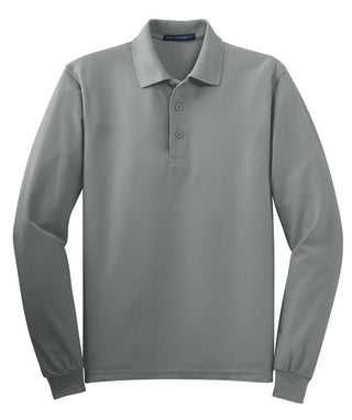 Port Authority Silk Touch Long Sleeve Polo (Cool Grey)