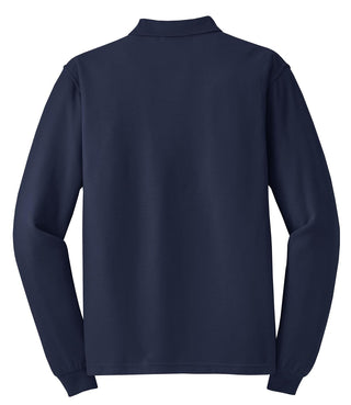 Port Authority Silk Touch Long Sleeve Polo (Navy)