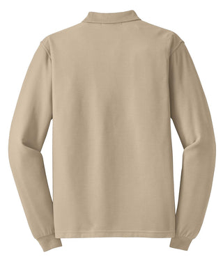 Port Authority Silk Touch Long Sleeve Polo (Stone)