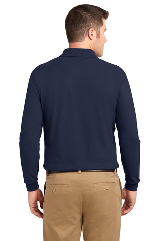 Port Authority Silk Touch Long Sleeve Polo (Navy)