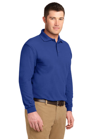 Port Authority Silk Touch Long Sleeve Polo (Royal)