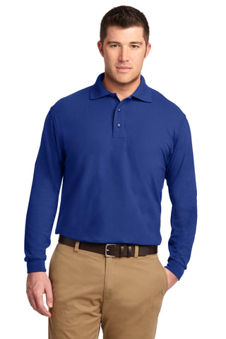 Port Authority Silk Touch Long Sleeve Polo (Royal)