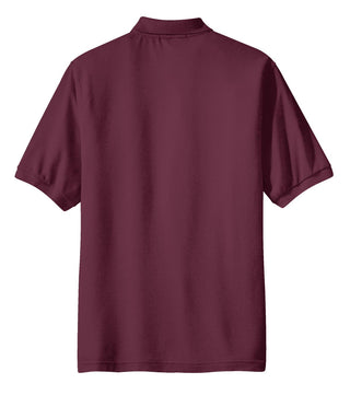 Port Authority Silk Touch Polo with Pocket (Burgundy)