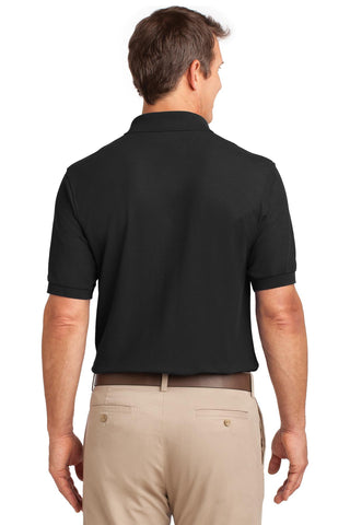 Port Authority Silk Touch Polo with Pocket (Black)