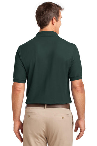 Port Authority Silk Touch Polo with Pocket (Dark Green)