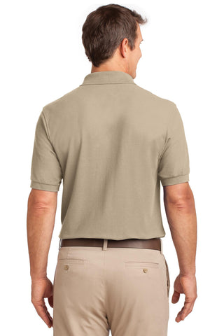 Port Authority Silk Touch Polo with Pocket (Stone)