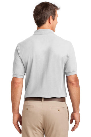 Port Authority Silk Touch Polo with Pocket (White)