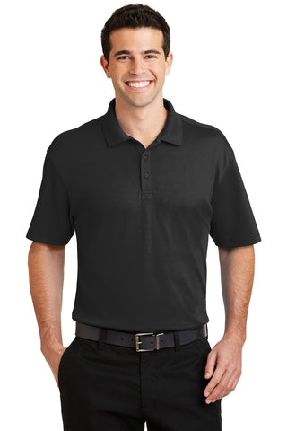 Port Authority Silk Touch Interlock Performance Polo (Black)