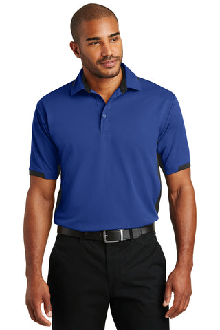 Port Authority Dry Zone Colorblock Ottoman Polo (Royal/ Black)