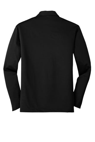 Port Authority Silk Touch Performance Long Sleeve Polo (Black)