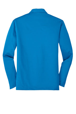 Port Authority Silk Touch Performance Long Sleeve Polo (Brilliant Blue)