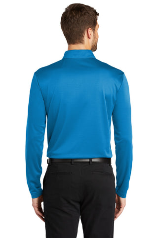 Port Authority Silk Touch Performance Long Sleeve Polo (Brilliant Blue)