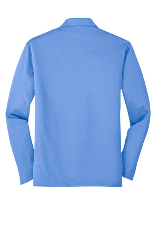 Port Authority Silk Touch Performance Long Sleeve Polo (Carolina Blue)