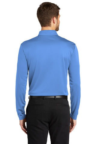 Port Authority Silk Touch Performance Long Sleeve Polo (Carolina Blue)