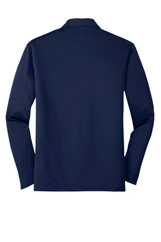 Port Authority Silk Touch Performance Long Sleeve Polo (Navy)