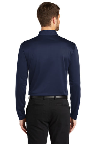 Port Authority Silk Touch Performance Long Sleeve Polo (Navy)