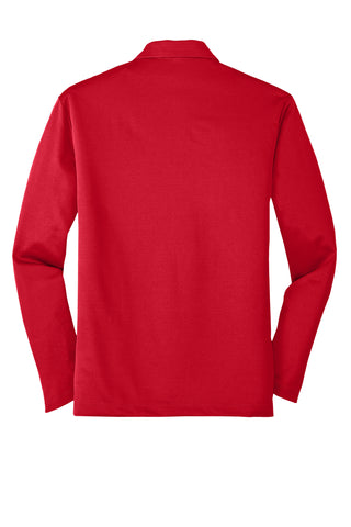 Port Authority Silk Touch Performance Long Sleeve Polo (Red)