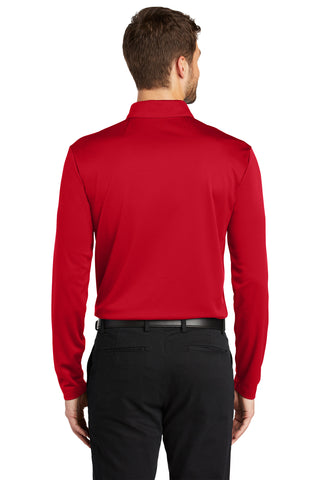 Port Authority Silk Touch Performance Long Sleeve Polo (Red)