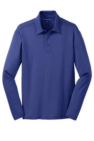 Port Authority Silk Touch Performance Long Sleeve Polo (Royal)