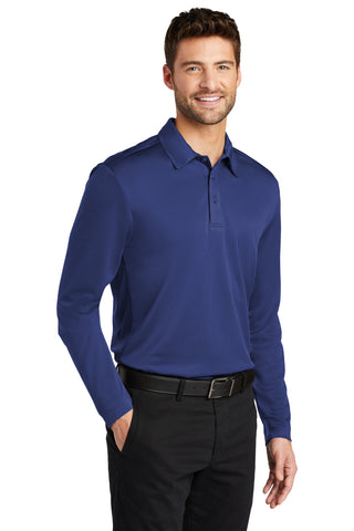 Port Authority Silk Touch Performance Long Sleeve Polo (Royal)