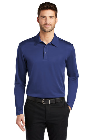 Port Authority Silk Touch Performance Long Sleeve Polo (Royal)