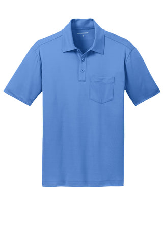 Port Authority Silk Touch Performance Pocket Polo (Carolina Blue)