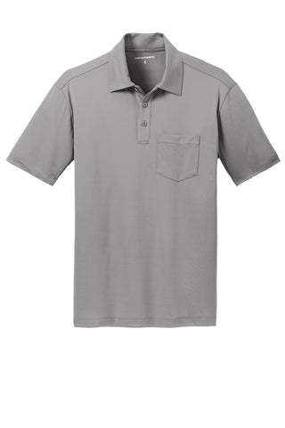 Port Authority Silk Touch Performance Pocket Polo (Gusty Grey)