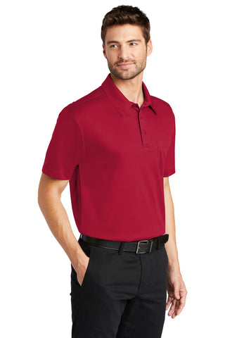 Port Authority Silk Touch Performance Pocket Polo (Red)