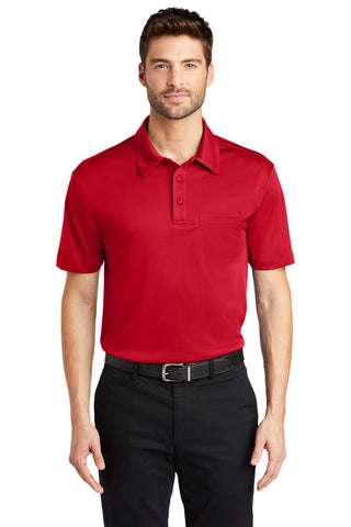 Port Authority Silk Touch Performance Pocket Polo (Red)