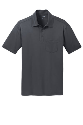 Port Authority Silk Touch Performance Pocket Polo (Steel Grey)