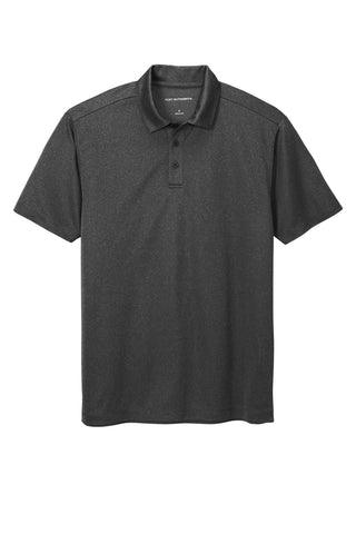 Port Authority Heathered Silk Touch Performance Polo (Black Heather)