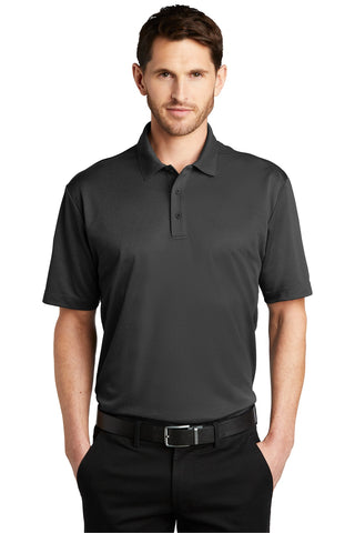 Port Authority Heathered Silk Touch Performance Polo (Black Heather)