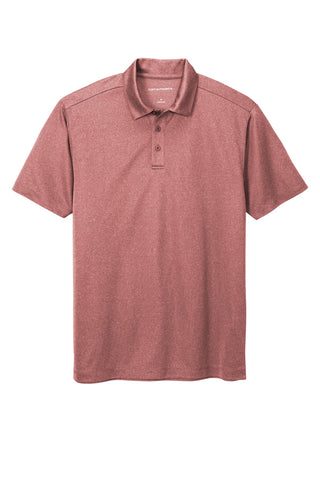 Port Authority Heathered Silk Touch Performance Polo (Garnet Heather)