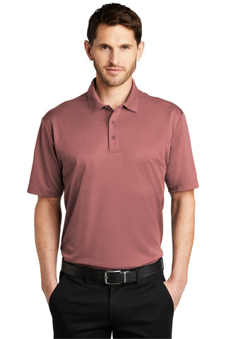 Port Authority Heathered Silk Touch Performance Polo (Garnet Heather)