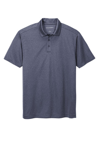 Port Authority Heathered Silk Touch Performance Polo (Navy Heather)