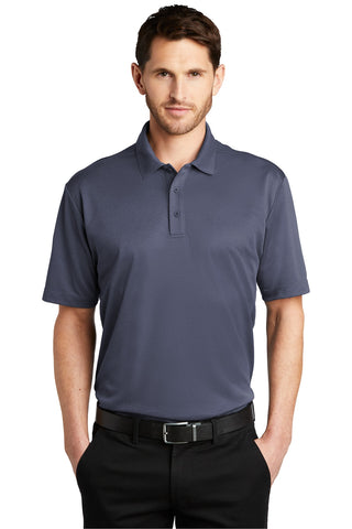 Port Authority Heathered Silk Touch Performance Polo (Navy Heather)