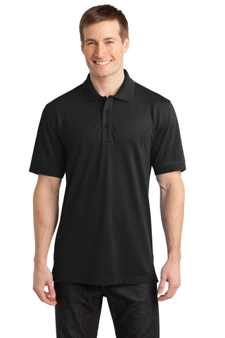 Port Authority Stretch Pique Polo (Black)