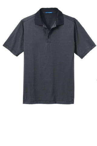 Port Authority Fine Stripe Performance Polo (Graphite/ Black)