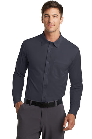 Port Authority Dimension Knit Dress Shirt (Battleship Grey)