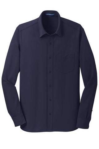 Port Authority Dimension Knit Dress Shirt (Dark Navy)