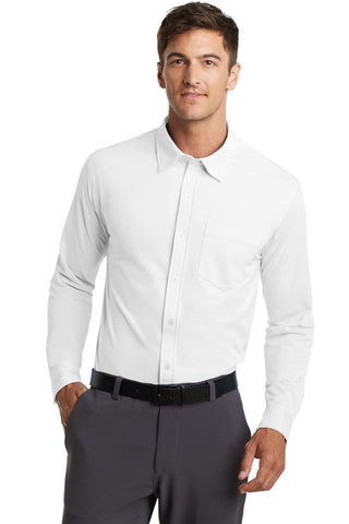 Port Authority Dimension Knit Dress Shirt (White)