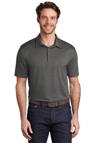 Port Authority Stretch Heather Polo (Black/ Thunder Grey)