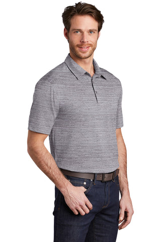 Port Authority Stretch Heather Polo (Graphite/ White)