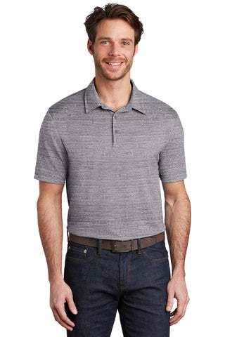 Port Authority Stretch Heather Polo (Graphite/ White)