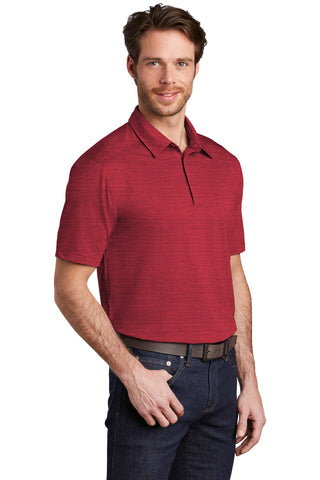 Port Authority Stretch Heather Polo (Red/ Black)