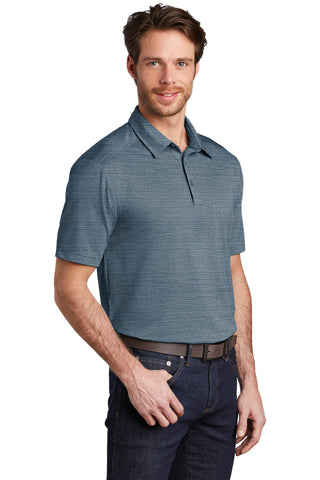 Port Authority Stretch Heather Polo (Regatta Blue/ Gusty Grey)