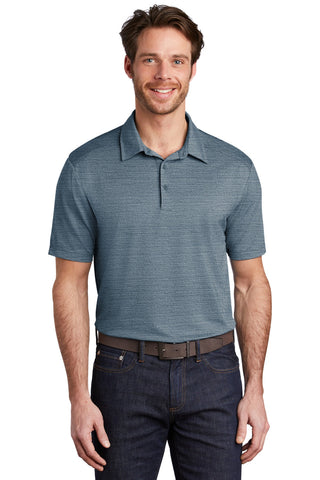 Port Authority Stretch Heather Polo (Regatta Blue/ Gusty Grey)