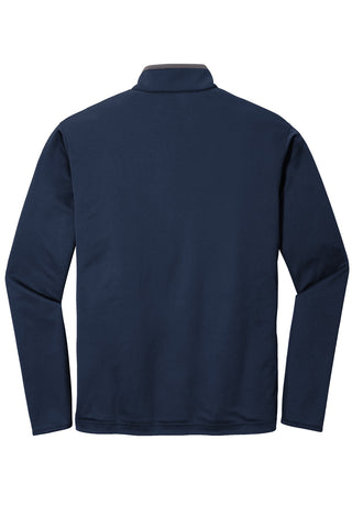 Port Authority Silk Touch Performance 1/4-Zip (Navy/ Steel Grey)