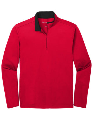 Port Authority Silk Touch Performance 1/4-Zip (Red/ Black)